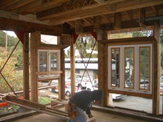 [Framing of Master bedroom straw bale walls]